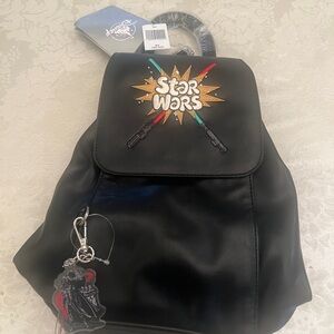 Disney Parks Star Wars Lightsaber Black Crossbody Bag